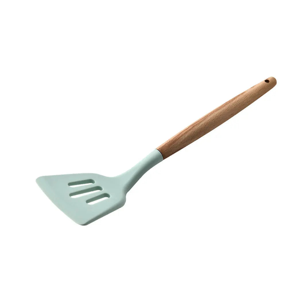 Silicone Kitchenware With Wooden Handle null