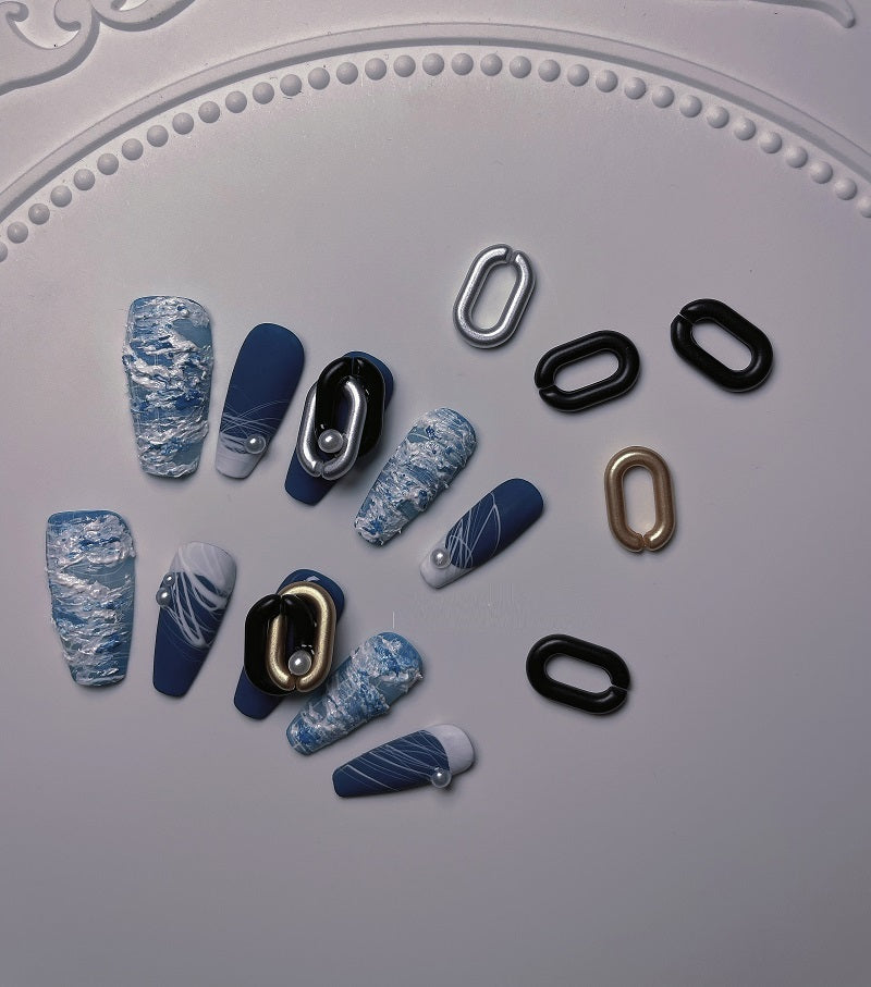 Plaster Hole Denim European And American Nail Art Customization Fake Nails null Plaster Hole Denim European And American Nail Art Customization Fake Nails Plaster Hole Denim European And American Nail Art Customization Fake Nails