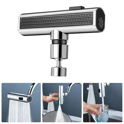 Kitchen Faucet Waterfall Outlet Splash Proof Universal Rotating Bubbler Multifunctional Water Nozzle Extension Kitchen Gadgets null