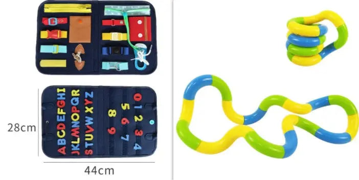 New Busy Book Children's Busy Board Dressing And Buttoning Learning Baby Early Education Preschool Sensory Learning Toy null