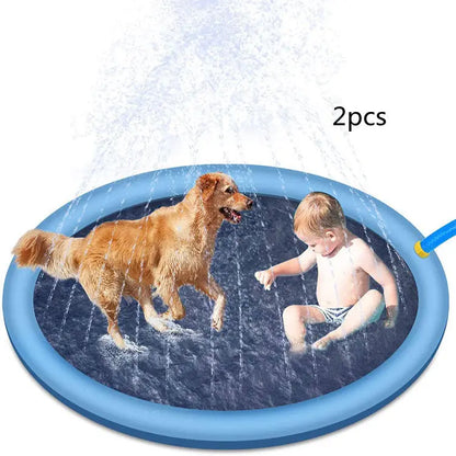 Non-Slip Splash Pad For Kids And Pet Dog Pool Summer Outdoor Water Toys Fun Backyard Fountain Play Mat null