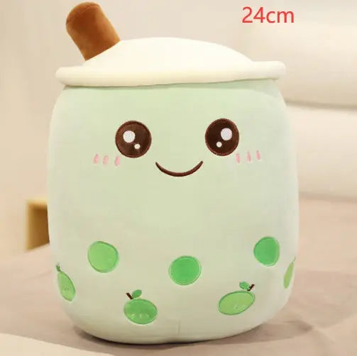 Cute Fruit Drink Plush Stuffed Soft Strawberry Milk Tea Plush Boba Tea Cup Toy Bubble Tea Pillow Cushion Kids Gift null