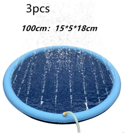 Non-Slip Splash Pad For Kids And Pet Dog Pool Summer Outdoor Water Toys Fun Backyard Fountain Play Mat null