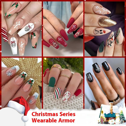 Christmas Wear Fake Nails Nail Sticker null Christmas Wear Fake Nails Nail Sticker Christmas Wear Fake Nails Nail Sticker