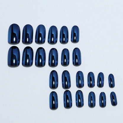 Electroplating Fake Nails Blue Wearable Removable null Electroplating Fake Nails Blue Wearable Removable Electroplating Fake Nails Blue Wearable Removable