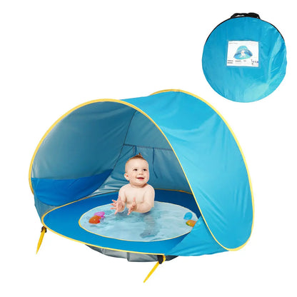 Baby Beach Tent Kids Outdoor Camping Easy Fold Up Waterproof  Up Sun Awning Tent UV-protecting null