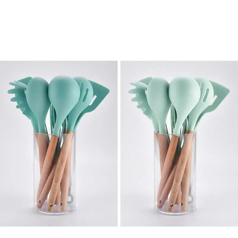 New silicone kitchenware with wooden handle null