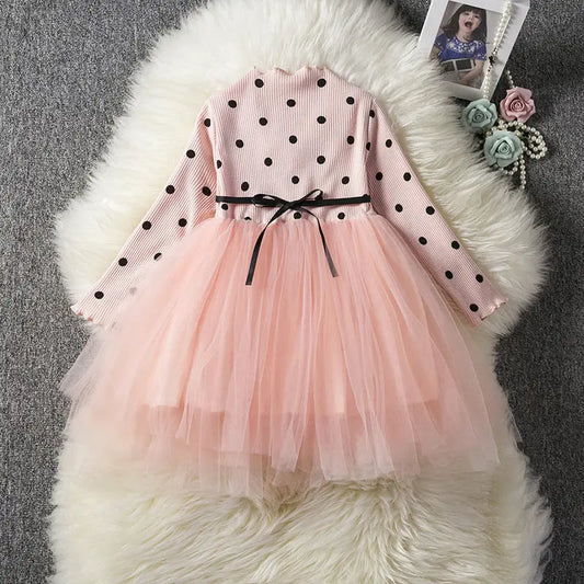 Baby Girls Spring Winter Long Sleeve Tutu Lace Dresses Infantil Newborn 1st Birthday Party Clothes Christening Gown Casual Wear null