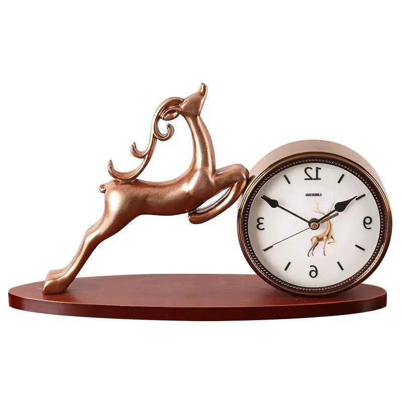 Clocks And Clocks American Retro Solid Wood Creative Fashion null