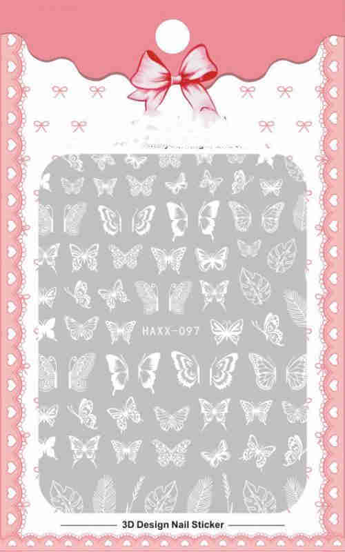 Black Butterfly Nails Stickers Decals White Flower Adhesive Manicure null Black Butterfly Nails Stickers Decals White Flower Adhesive Manicure Black Butterfly Nails Stickers Decals White Flower Adhesive Manicure