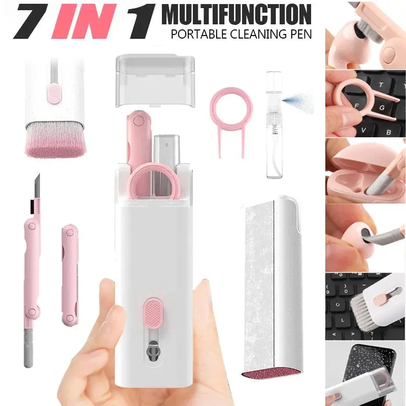 Multifunctional Bluetooth-compatible Headset Cleaning Pen Set Keyboard Cleaner Cleaning Tools Cleaner Keycap Puller Kit null