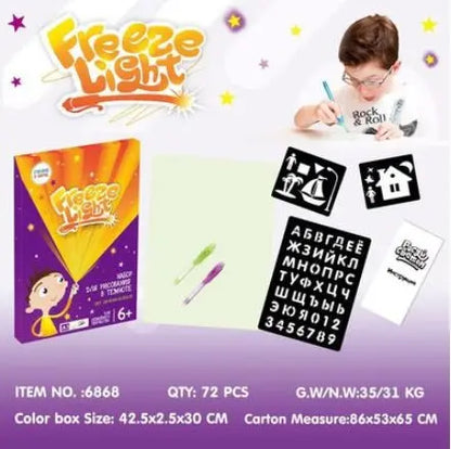 Educational Toy Drawing Pad 3D Magic 8 Light Effects Puzzle Board Sketchpad null