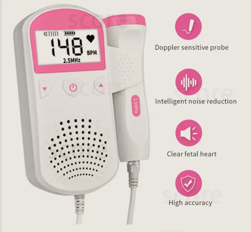 Fetal Heart Rate Monitor Home Pregnancy Baby Fetal Sound Heart Rate Detector null