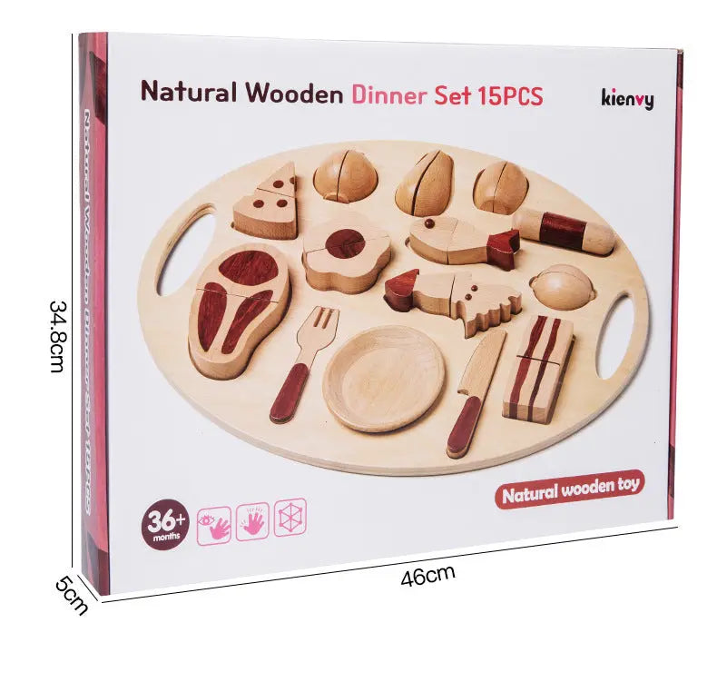 Log Food Breakfast Set Play House Simulation Kitchenware null