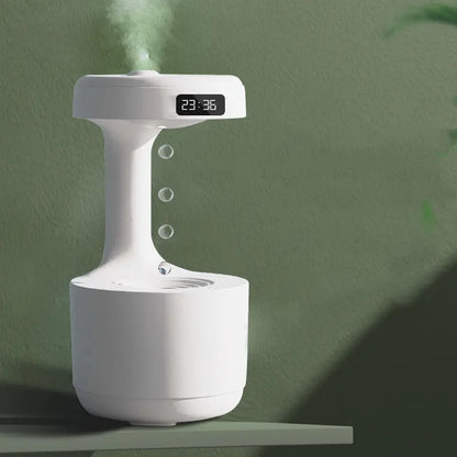 Bedroom Anti-Gravity Humidifier With Clock Water Drop Backflow Aroma Diffuser Large Capacity Office Bedroom Mute Heavy Fog Household Sprayer null