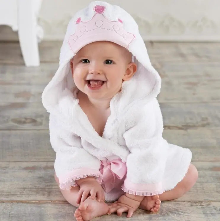 Cartoon Cute Animal Modeling Baby Bath Towels Baby Bathrobes Cotton Children's Bathrobes Baby Hooded null