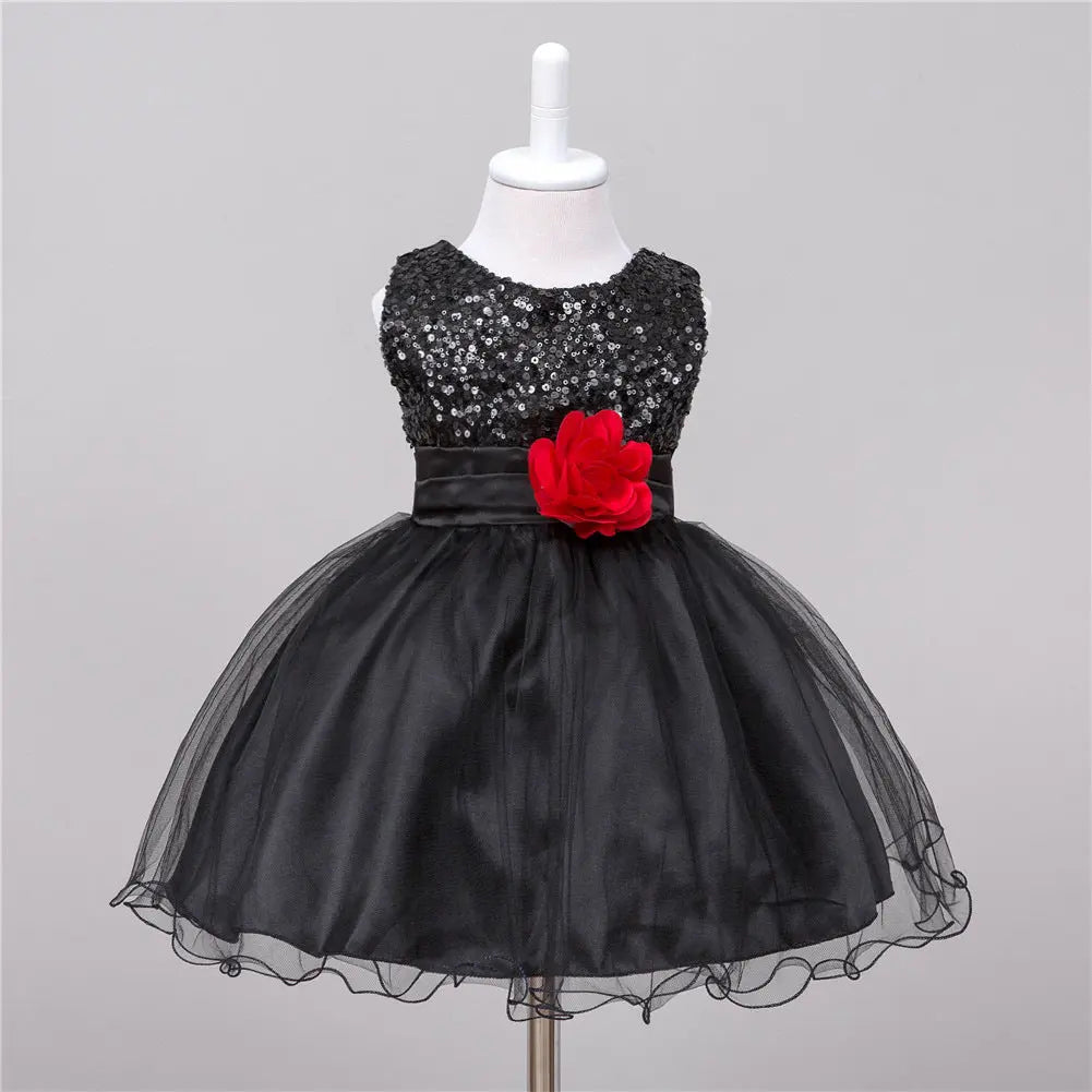 Baby Sequin Dress Flower Girl Wedding Princess Dress null