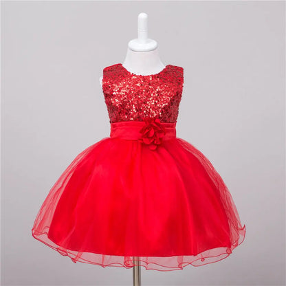 Baby Sequin Dress Flower Girl Wedding Princess Dress null