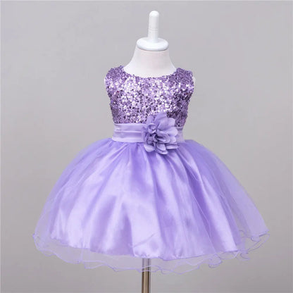 Baby Sequin Dress Flower Girl Wedding Princess Dress null