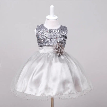 Baby Sequin Dress Flower Girl Wedding Princess Dress null