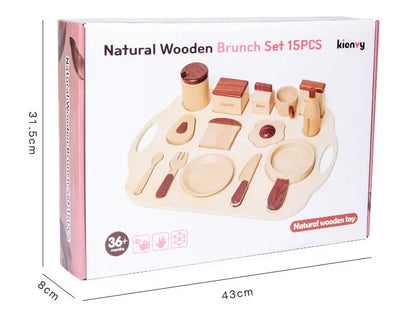 Log Food Breakfast Set Play House Simulation Kitchenware null