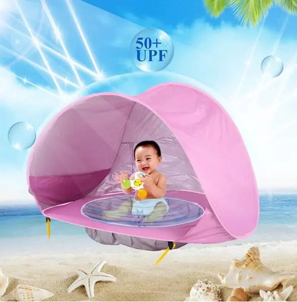 Baby Beach Tent Kids Outdoor Camping Easy Fold Up Waterproof  Up Sun Awning Tent UV-protecting null