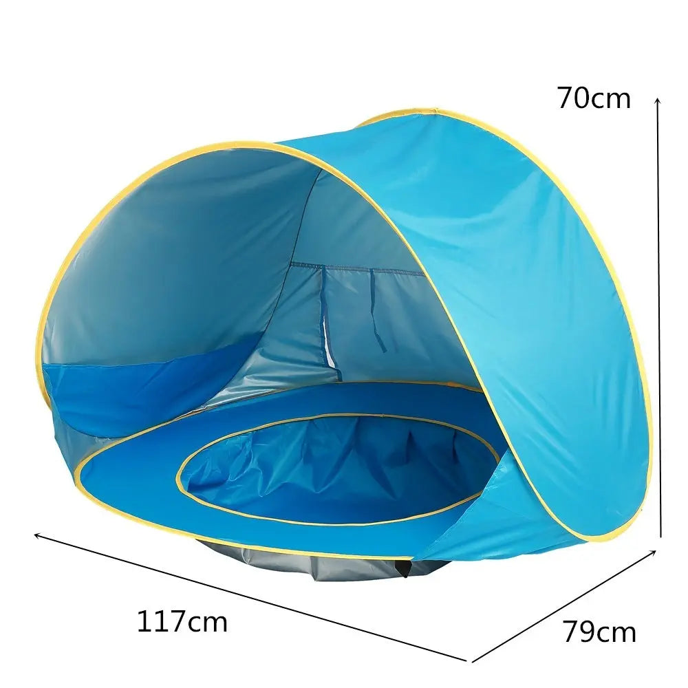 Baby Beach Tent Kids Outdoor Camping Easy Fold Up Waterproof  Up Sun Awning Tent UV-protecting null