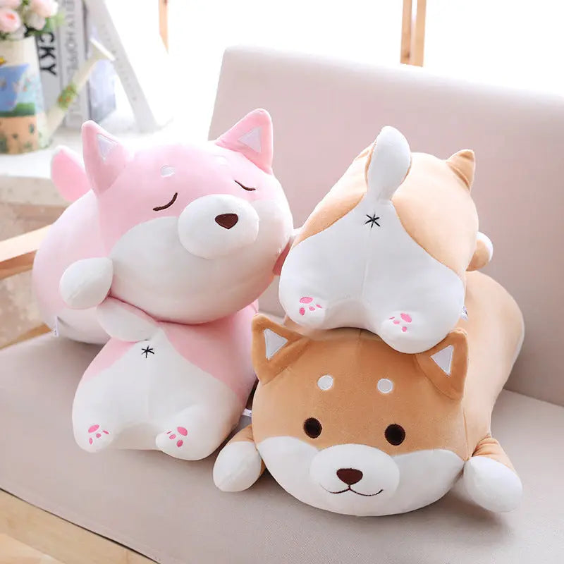 36cm 55cm Cute Fat Shiba Inu Dog Plush Toy Stuffed Soft Kawaii Animal Cartoon Pillow Lovely Gift For Kids Baby Children Gifts null