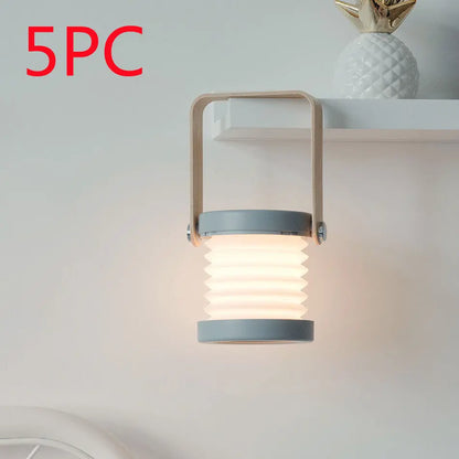 Foldable Touch Dimmable Reading LED Night Light Portable Lantern Lamp USB Rechargeable For Home Decor null