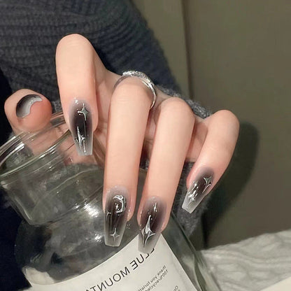 Dark Hot Girl Ins Style Blush Nail Silver Fake Nails null Dark Hot Girl Ins Style Blush Nail Silver Fake Nails Dark Hot Girl Ins Style Blush Nail Silver Fake Nails