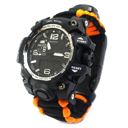 Outdoor Waterproof Multifunctional Climbing Watch Parachute Cord Woven Emergency Survival Watch null Outdoor Waterproof Multifunctional Climbing Watch Parachute Cord Woven Emergency Survival Watch