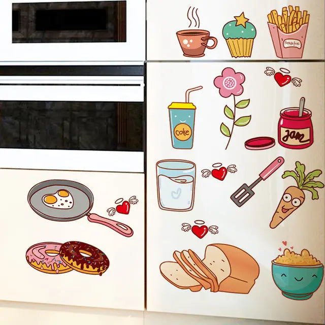 Kitchenware Self-adhesive Paper Cabinet Wall Stickers null