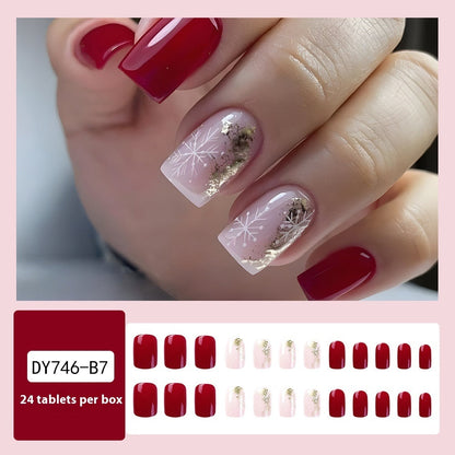 Christmas Jelly Glue Nail Sticker Wear Fake Nails null Christmas Jelly Glue Nail Sticker Wear Fake Nails Christmas Jelly Glue Nail Sticker Wear Fake Nails