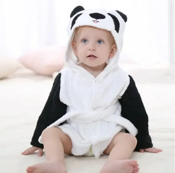 Cartoon Cute Animal Modeling Baby Bath Towels Baby Bathrobes Cotton Children's Bathrobes Baby Hooded null