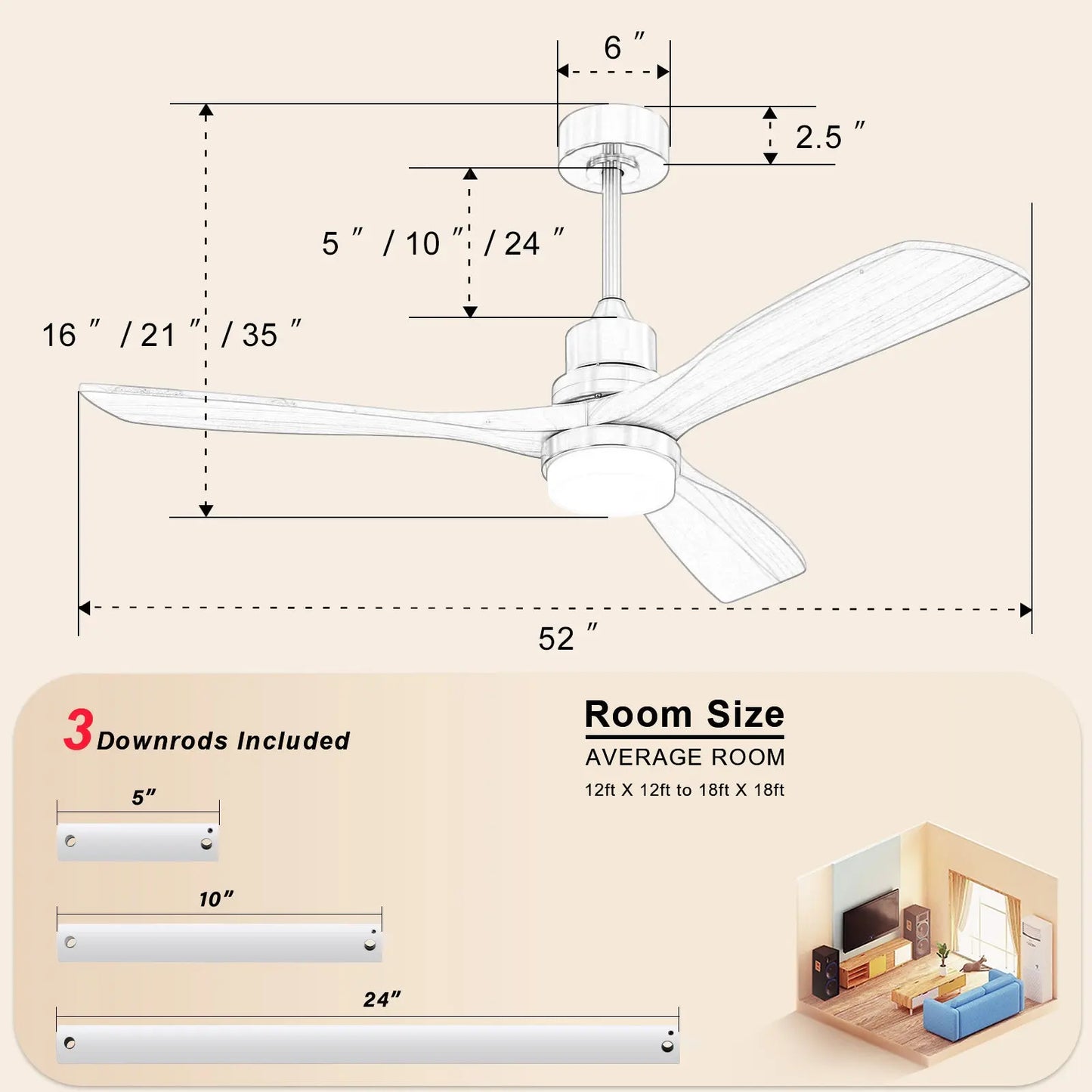 Metal And Wood Ceiling Fans null