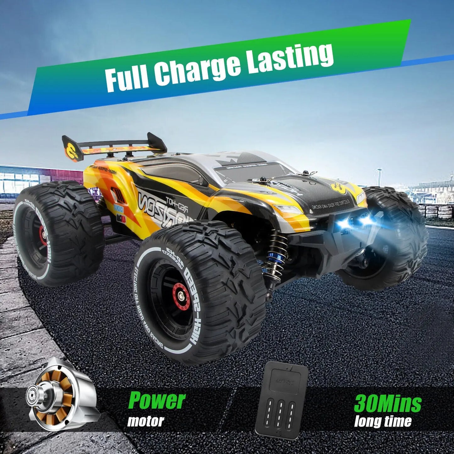 4DRC 1-10 Scale RC Car RC Auto Brushed Moster Truck Remote Control Car Off Road null