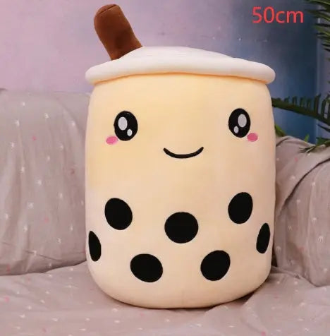 Cute Fruit Drink Plush Stuffed Soft Strawberry Milk Tea Plush Boba Tea Cup Toy Bubble Tea Pillow Cushion Kids Gift null