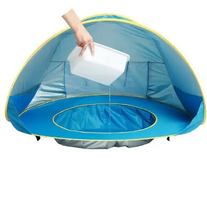 Baby Beach Tent Kids Outdoor Camping Easy Fold Up Waterproof  Up Sun Awning Tent UV-protecting null