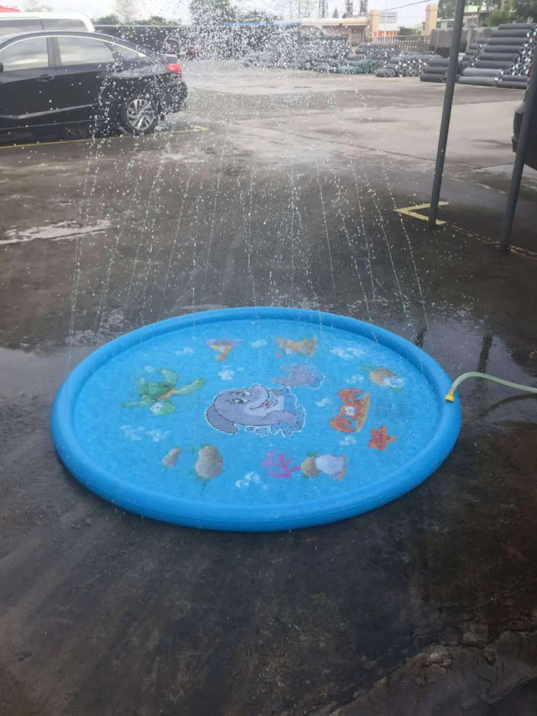 Durable Children's Water Spray Pool Mat Splash Sprinkle Play Pad Mat null