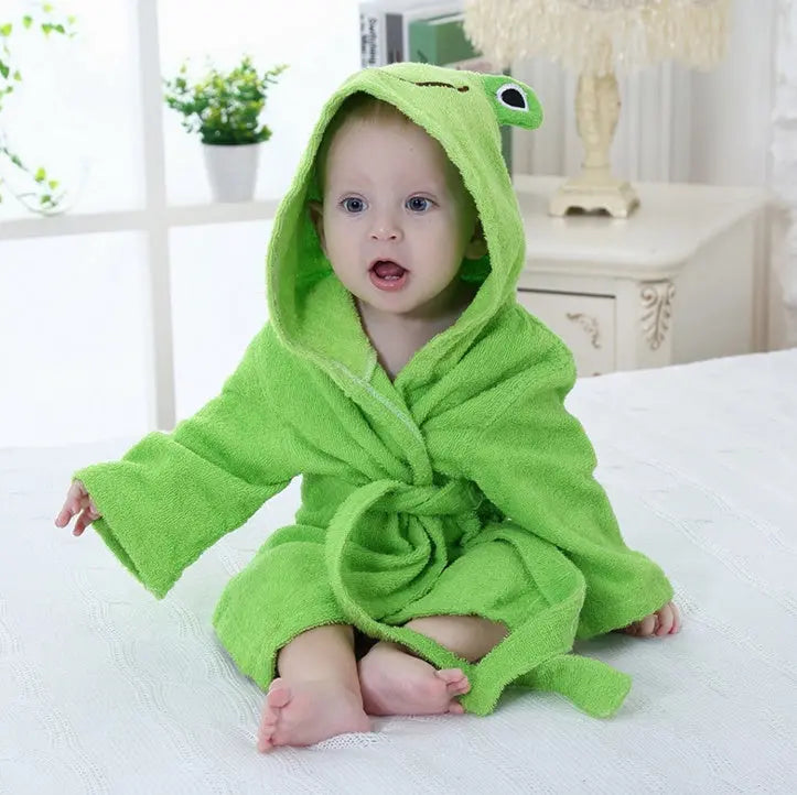 Cartoon Cute Animal Modeling Baby Bath Towels Baby Bathrobes Cotton Children's Bathrobes Baby Hooded null