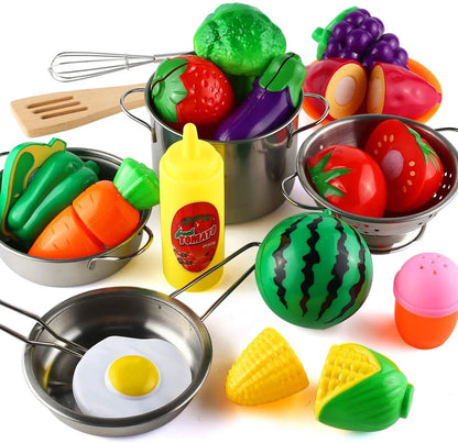 Children's Stainless Steel Mini Kitchenware Toy Set null