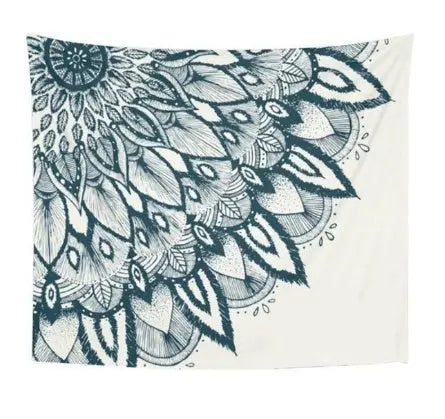 Half Mandala Tapestry null