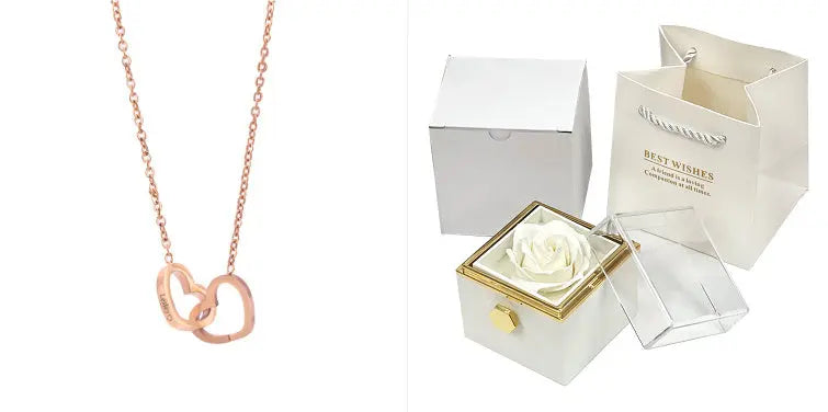 Rotating Soap Flower Rose Gift Box Creative Rotating Rose Jewelry Packaging Box Valentine's Day Gift For Women null