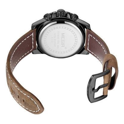 Multifunctional Chronograph Leather Sports Quartz Watch null Multifunctional Chronograph Leather Sports Quartz Watch