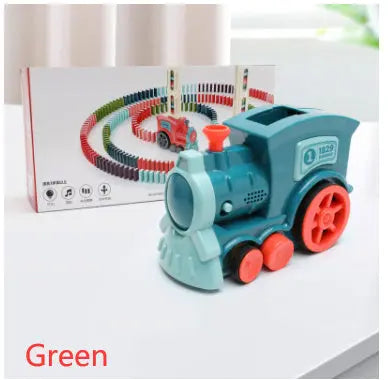 Domino Train Toys Baby Toys Car Puzzle Automatic Release Licensing Electric Building Blocks Train Toy null