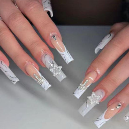 French Manicure Wear Nail Fake Nails French Cross null French Manicure Wear Nail Fake Nails French Cross French Manicure Wear Nail Fake Nails French Cross