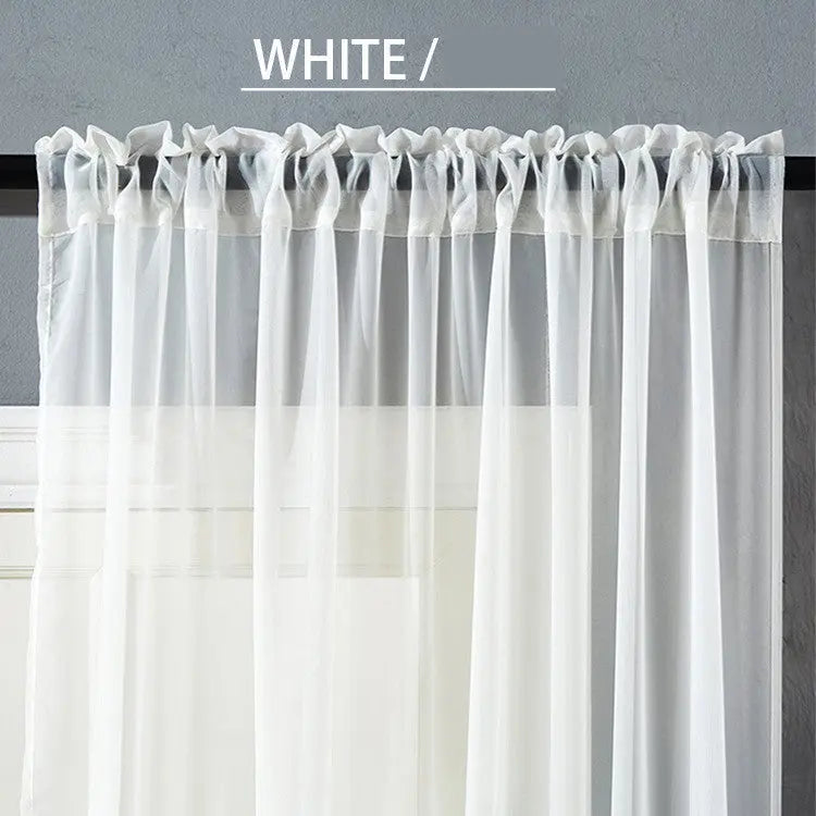 Modern And Simple Pure Color Cotton And Linen Window Screen null