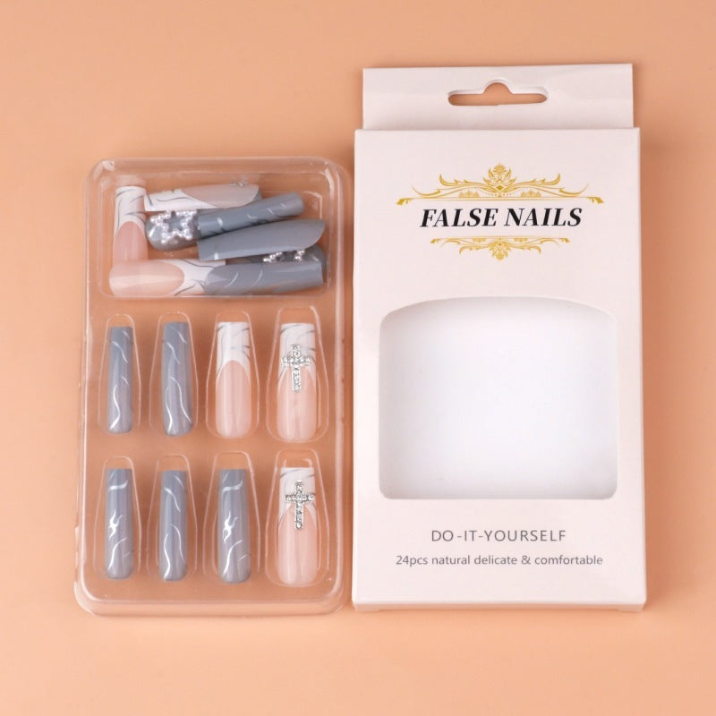 French Manicure Wear Nail Fake Nails French Cross null French Manicure Wear Nail Fake Nails French Cross French Manicure Wear Nail Fake Nails French Cross