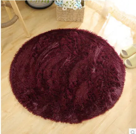 Fluffy Round Rug Carpets For Living Room Decor Faux Fur Carpet Kids Room Long Plush Rugs For Bedroom Shaggy Area Rug Modern Mat null