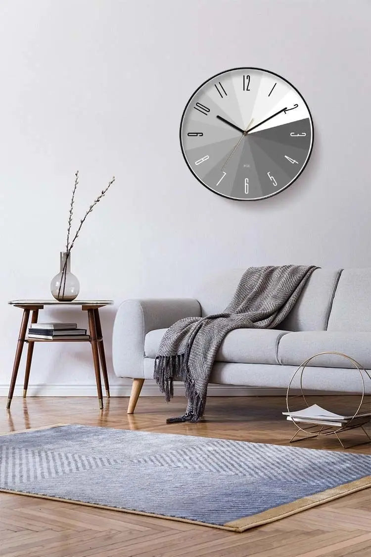 Living Room Modern Minimalist Clocks Atmosphere Household Mute Free Punch null